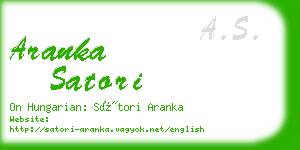 aranka satori business card